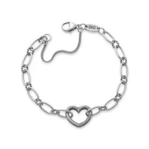 Changeable Heart Charm Bracelet in Sterling Silver