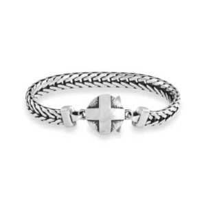 Forged in Faith Link Bracelet in Sterling Silver