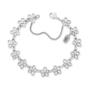 Daisy Charm Bracelet in Sterling Silver