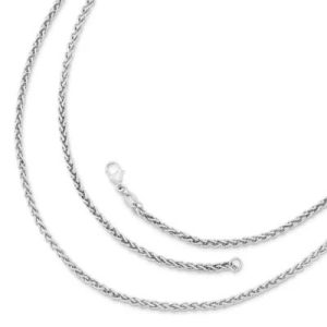 Medium Spiga Chain in Sterling Silver or 14K Yellow Gold