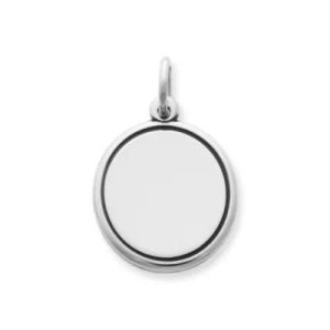 Engravable Disc Charm in Sterling Silver or 14K Yellow Gold