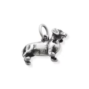Dachshund Charm in Sterling Silver