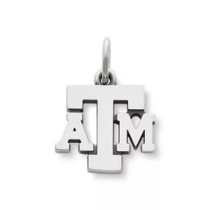 Texas A & M Charm in Sterling Silver or 14K Yellow Gold