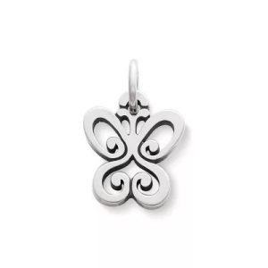 Spring Butterfly Charm in Sterling Silver or 14K Yellow Gold