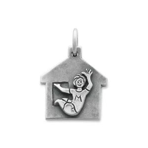 Hang Out Cabin Charm in Sterling Silver