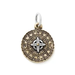 Point the Way Charm in Sterling Silver and Bronze