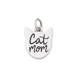 "Cat Mom" Charm in Sterling Silver