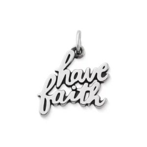 "Have Faith" Charm in Sterling Silver