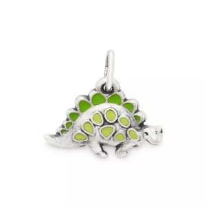 Enamel Dinosaur Charm in Sterling Silver