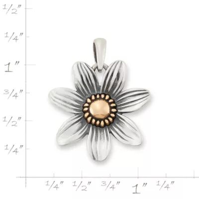 Full Bloom Pendant in Sterling Silver and Bronze - Image 5