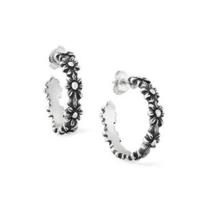 Margarita Hoop Earrings in Sterling Silver or 14K Yellow Gold