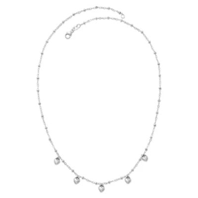 Heart Drops Necklace in Sterling Silver or 14K Yellow Gold - Image 2