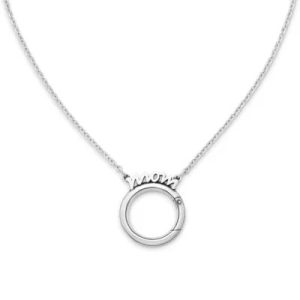 "Mom" Changeable Charm Necklace in Sterling Silver