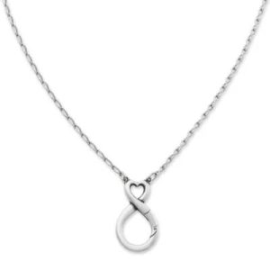 Endless Love Changeable Charm Holder Necklace in Sterling Silver